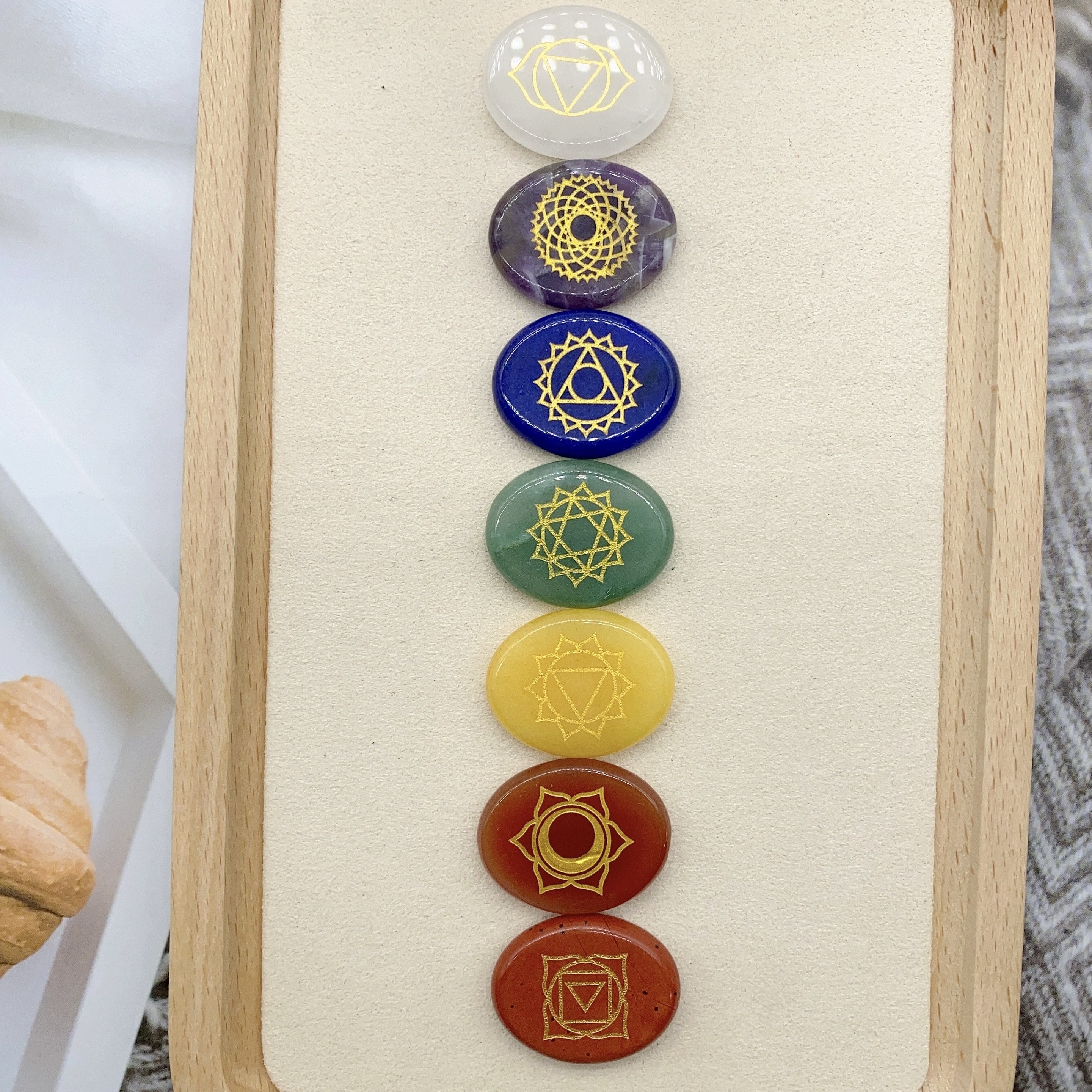 Natural Crystal Chakra Set for Energy Healing Your Mind